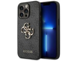 Θήκη GUESS Glitter Άκαμπτη με Λογότυπο Μαύρη - iPhone 14 PRO MAX