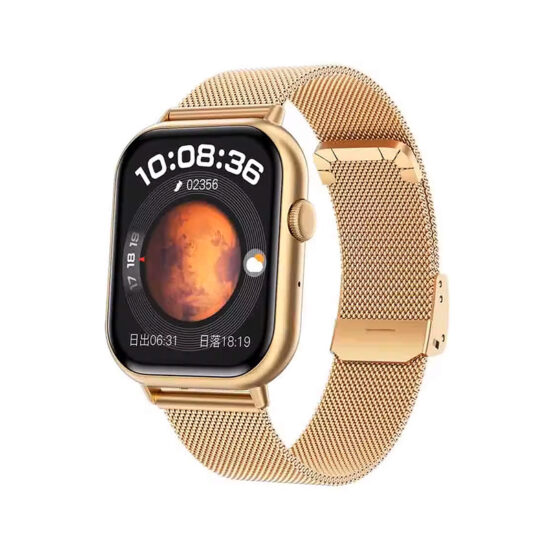 SmartWatch με Bluetooth Κλήση, Οξύμετρο & Μεταλλικό Λουράκι ITR-G44 Μαύρο